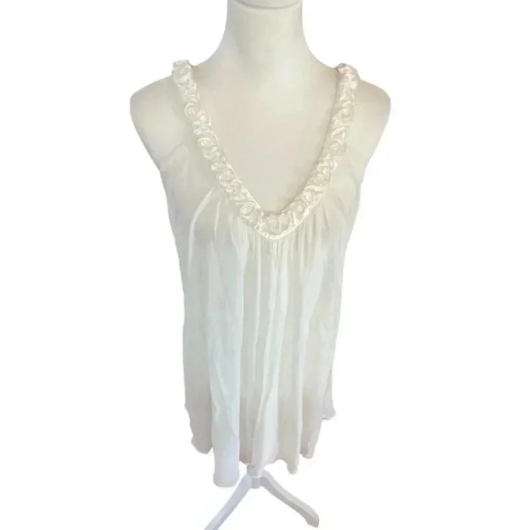 Oscar de la rente pink label vintage delicate camisole satin rosettes  small - Picture 3 of 9